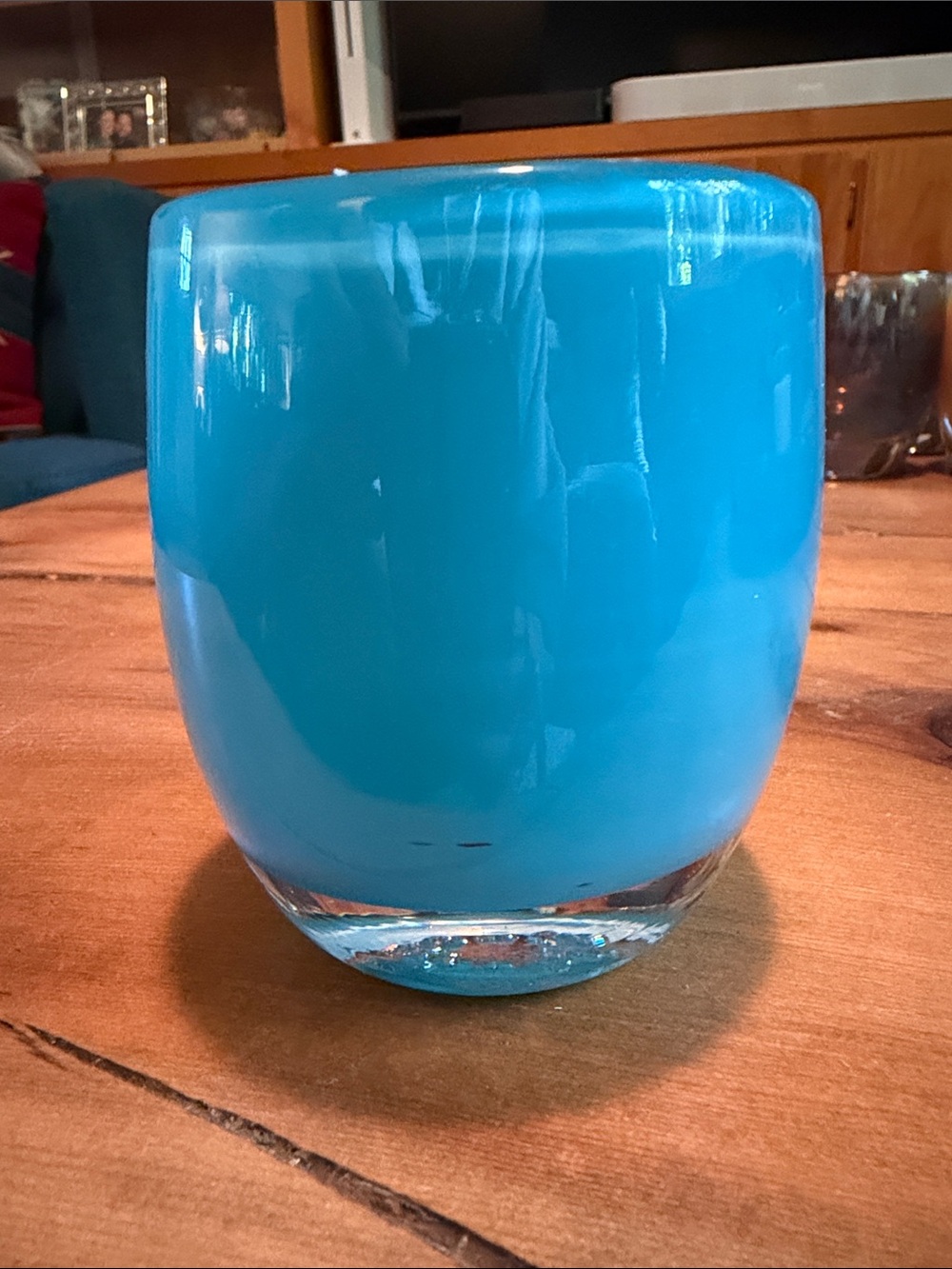 Glassybaby Turquoise Glass Votive